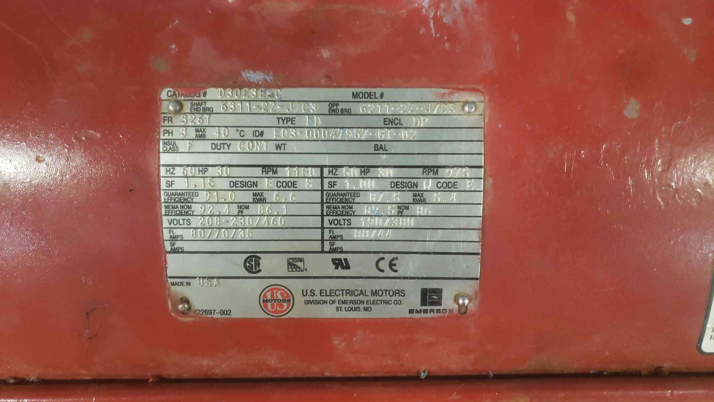 Bell & Gossett HSC3 8x8x17 Split Case Centrifugal Pump US Motors 30HP 208-460V