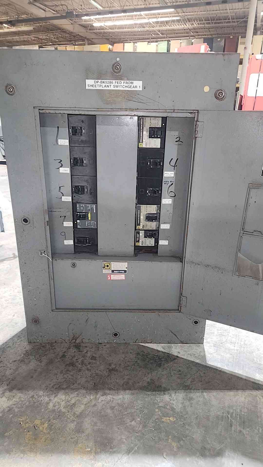Square D HCM 2347-4 I-Line Panelboard 400A 600V 3PH Enclosure 9 Breakers FA FAP