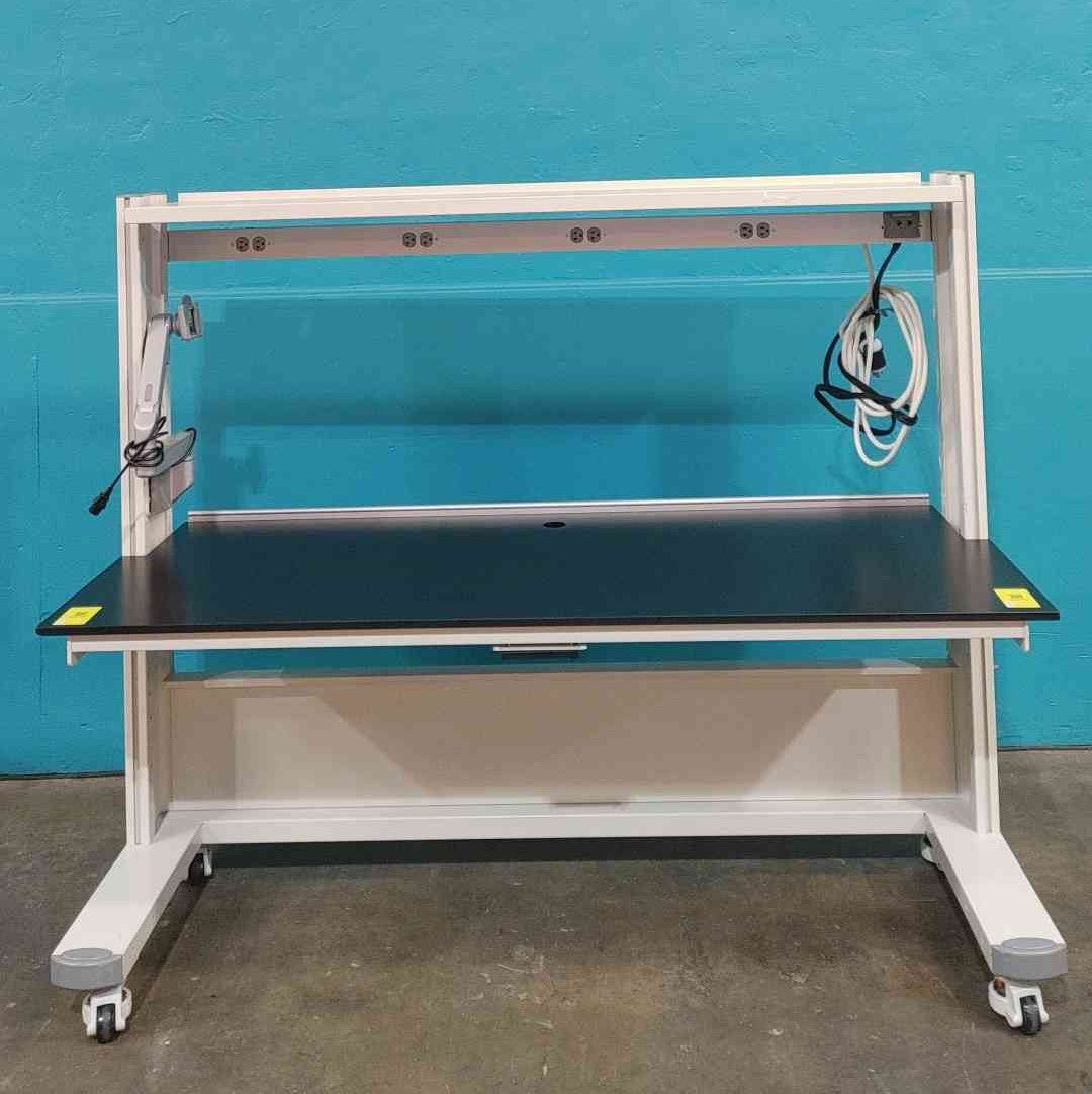 6' Rolling Lab Table/Desk W/ PDU Strip (SKU: 115135)