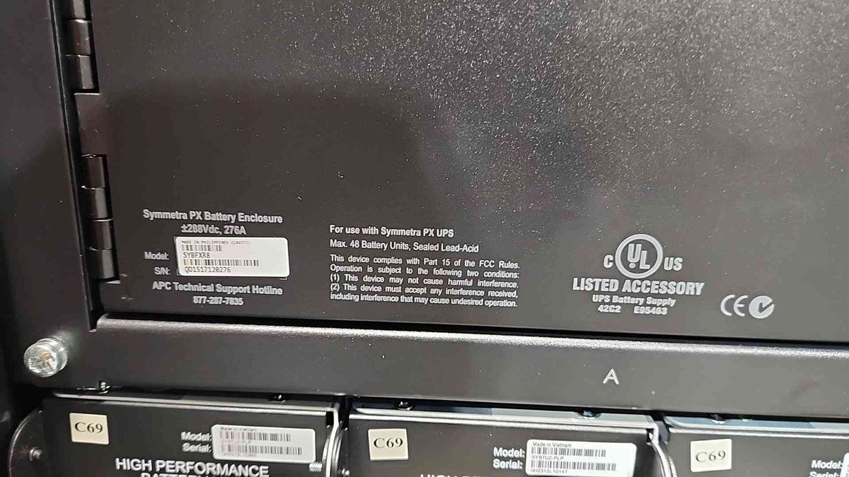APC Symmetra PX 250kW UPS Frame SYPF250KD w/ 3x SYBFXR8 Battery Cabinets Lineup