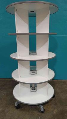 5 Tier Revolving Rotary Binder Tower Carousel Mobile Rolling Lab File Storage Cart