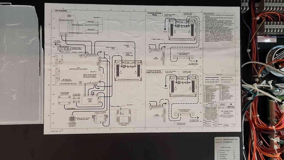 Liebert DS DS070ADA000119A 20 Ton 70kW CRAC Unit 460V 3PH Data Center Cooling