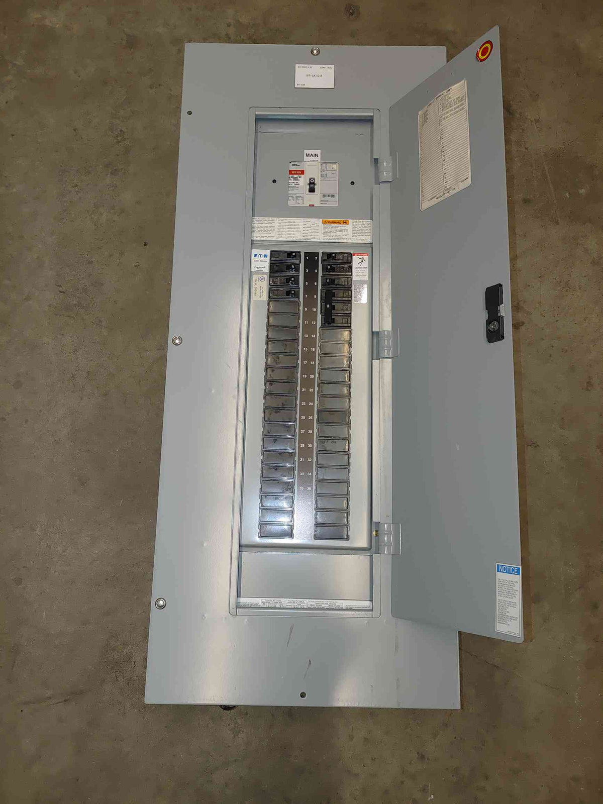 Eaton Cutler-Hammer PRL1a Panelboard 225A 208Y/120V 3PH Loaded W Breakers 125A
