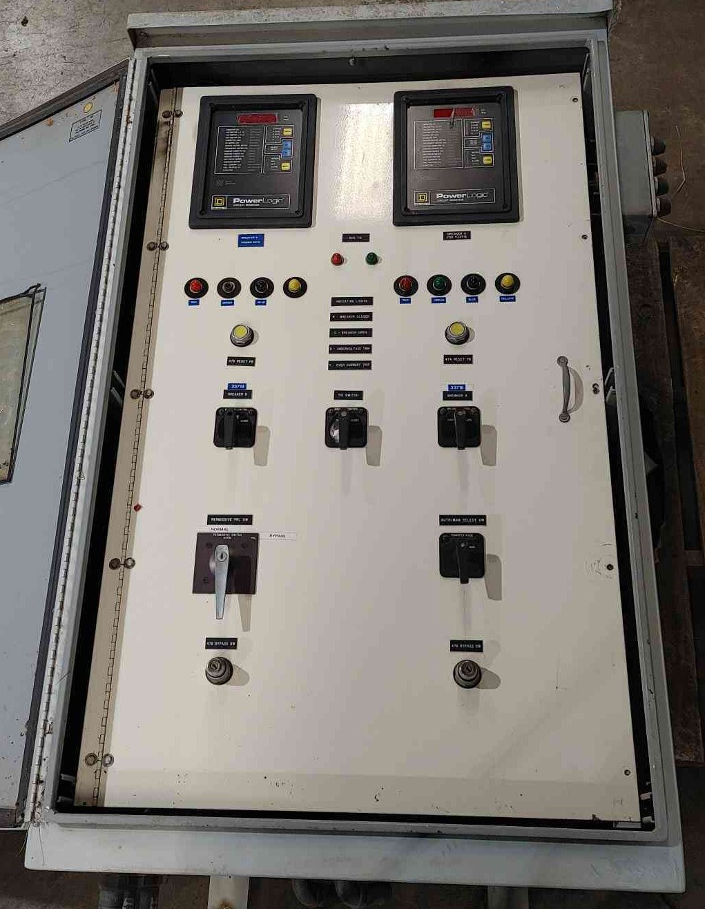 Square D PowerLogic Circuit Monitor Substation Control Panel 34kV Switchgear