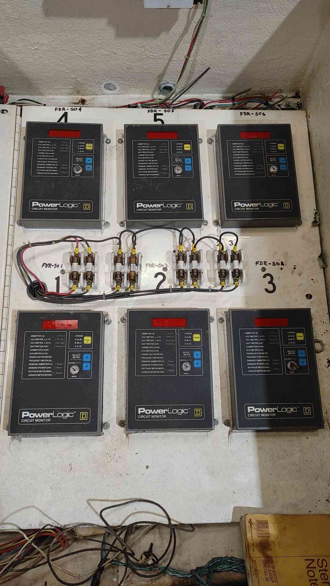 Square D PowerLogic Circuit Monitor Panel 6x Metering Hoffman Heater Powercon