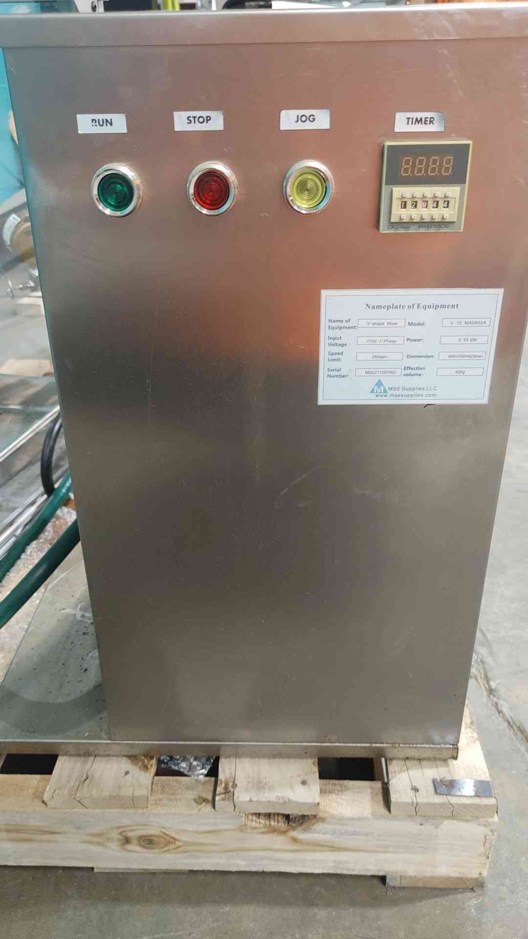 MSE Supplies 10L V-Shape Mixer Powder Blender 110V V-10-MA0802A Lab Dry Mixing