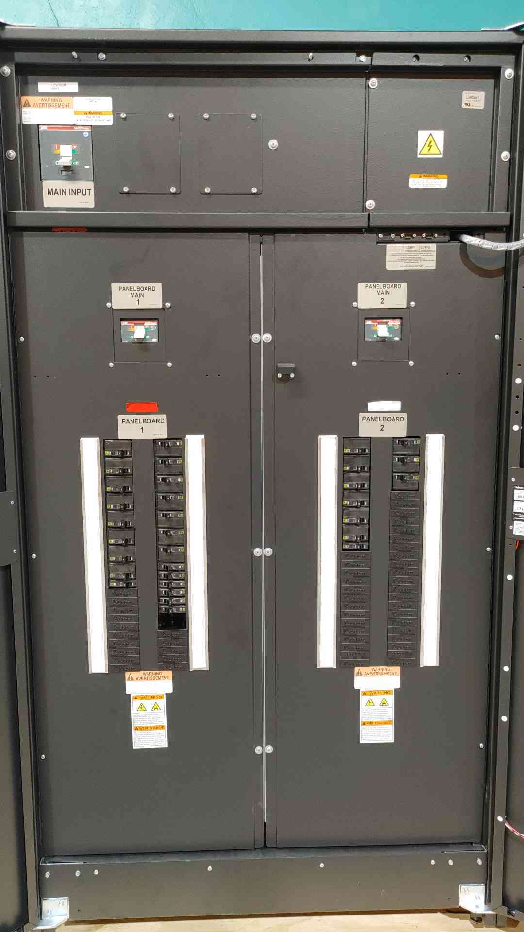 Liebert PPC 150kVA Data Center PDU 480V to 208Y/120V PPA150C w/ EXC Panel Cabinet