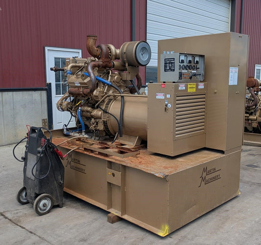 1995 Detroit 300kW Diesel Generator 6V92T Engine Open Skid 979 Hrs - GTCH1032