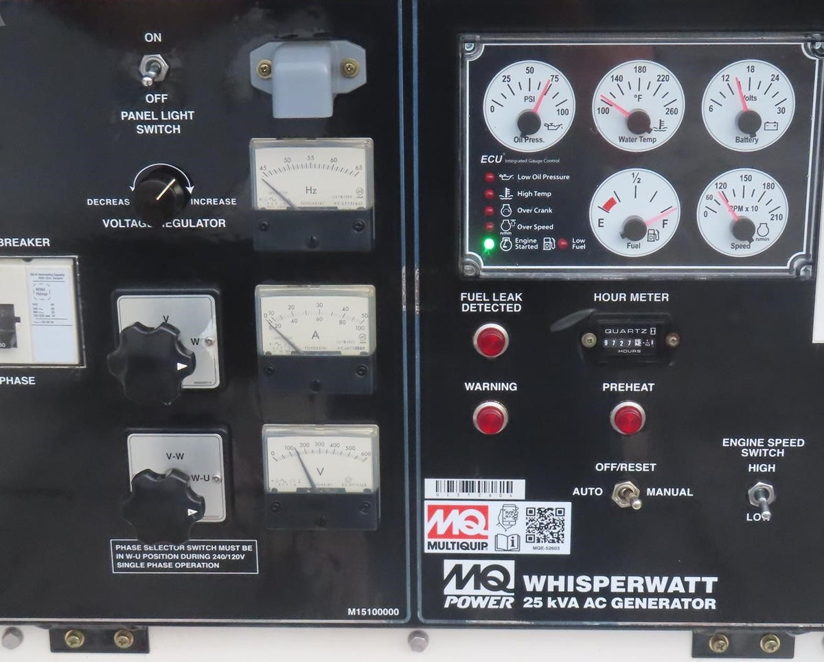 2017 MultiQuip DCA-25SSIU4F 20kW Mobile Diesel Generator 9727 Hrs - GTCH1072