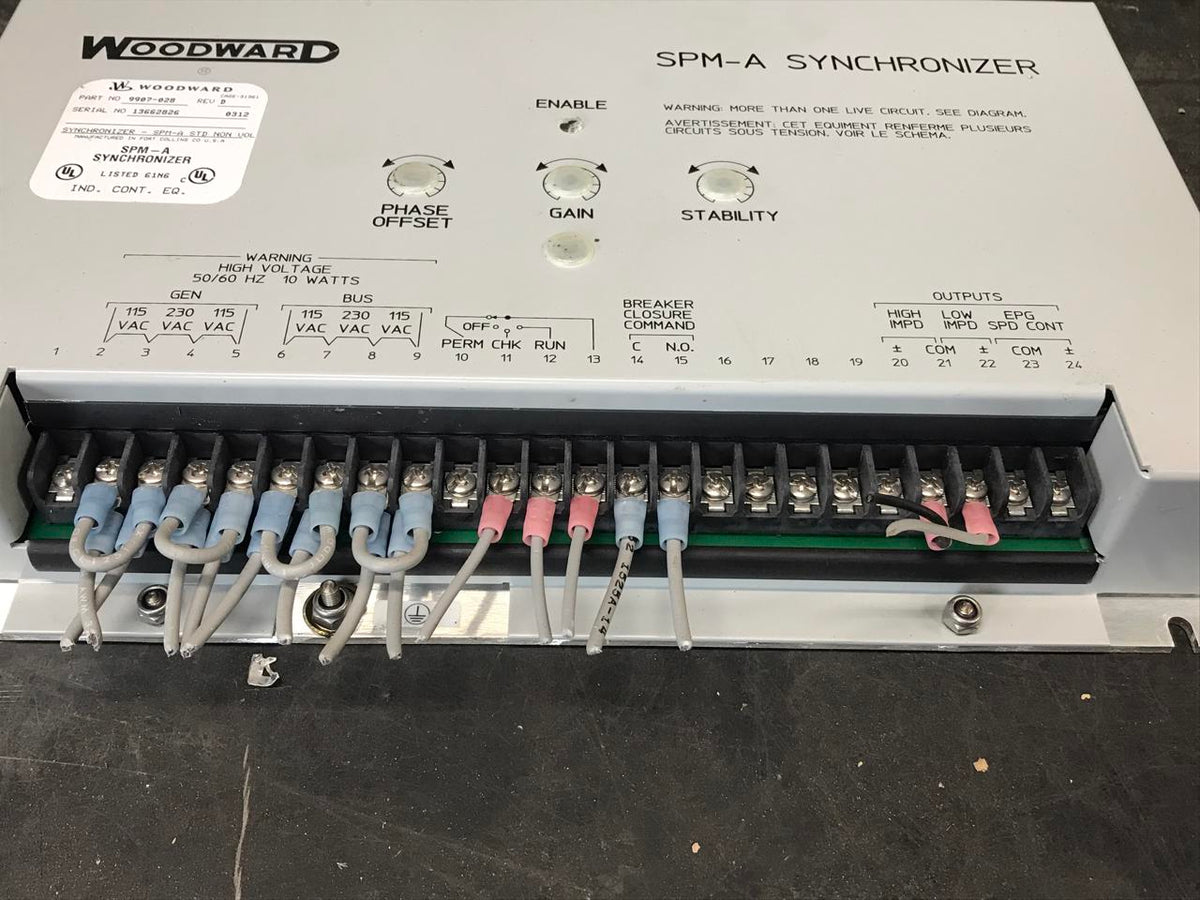 Woodward Synchronizer for Parallel/Loadsharing Capabilities