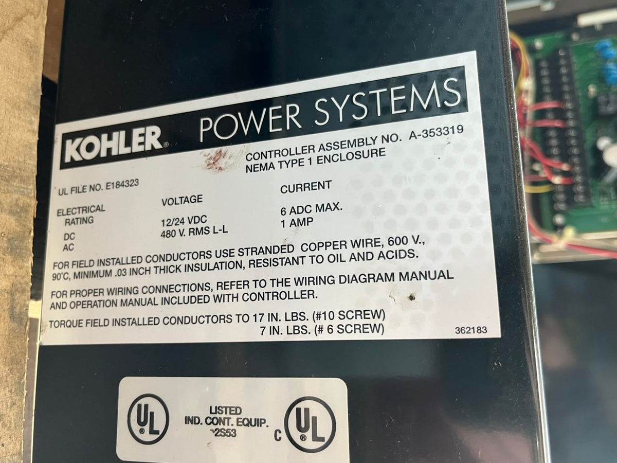 Kohler Power Monitor, Good Used, NEMA Type 1 Enclosure