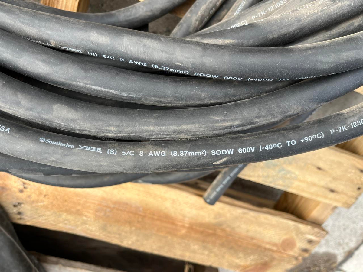 Cables, 2-50ft Cables w/ 5 Conductors, 8 AWG, up to 600V, 90 degrees Celsius