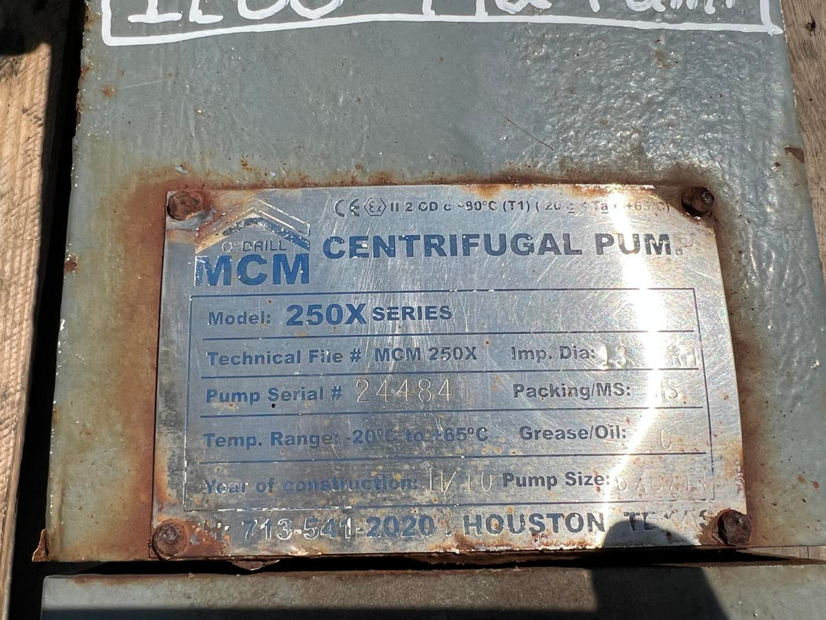 MCM Water Pump, 6x8x14, Year – 2010, Low Hours, Not tested