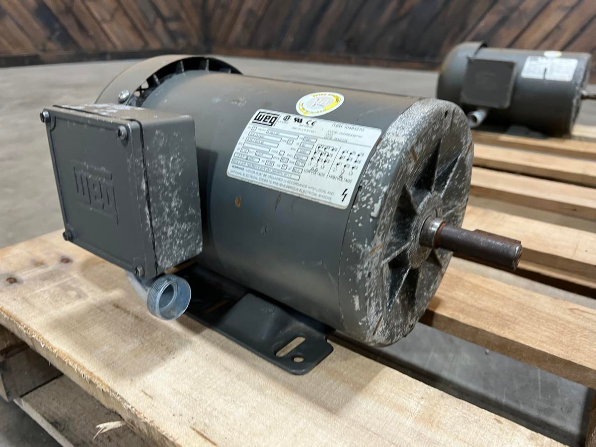 WEG AC Electric Continuous Duty Motor, 3 HP, 3450 RRPM, Year – 2005
