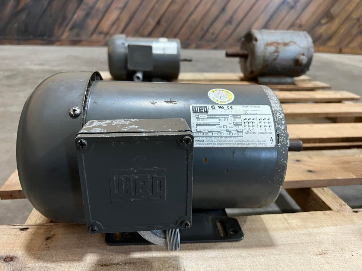 WEG AC Electric Continuous Duty Motor, 3 HP, 3450 RRPM, Year – 2005