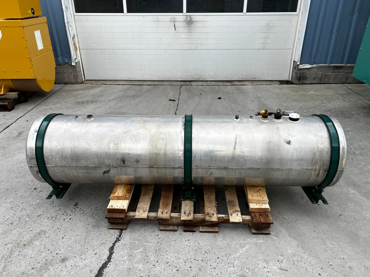 150 Gallon Diesel Fuel Tank with Saddle Mounts.  Good for Use on Class 8 Trucks