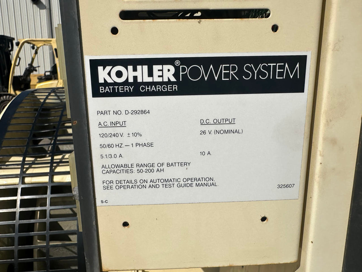 Kohler Generator End, 240 kW, 750 Hours, Load Tested Take Off S60 DDet Engine