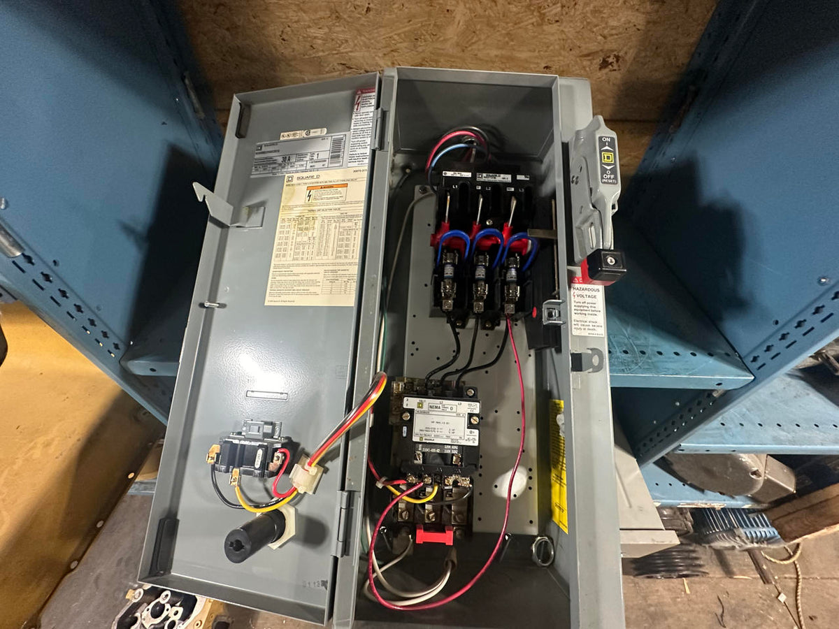 Square D Fusable Disconnect with Motor Starter Contactor