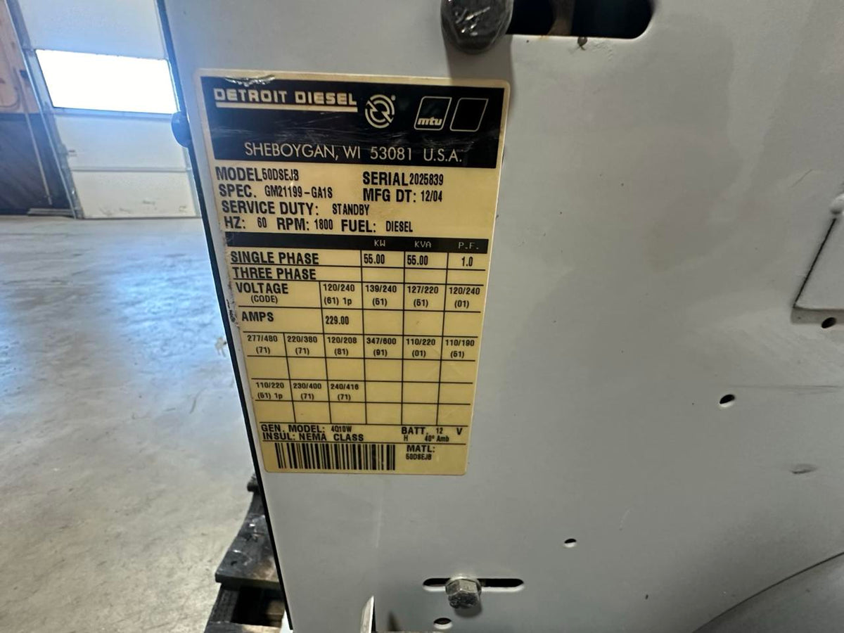 Kohler Used Generator End for 1 Phase, 55 kW, 4 Lead