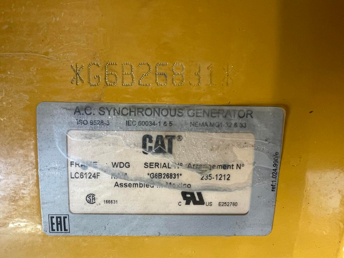 512 kW New CAT Generator End with 12 Wire Reconnectable