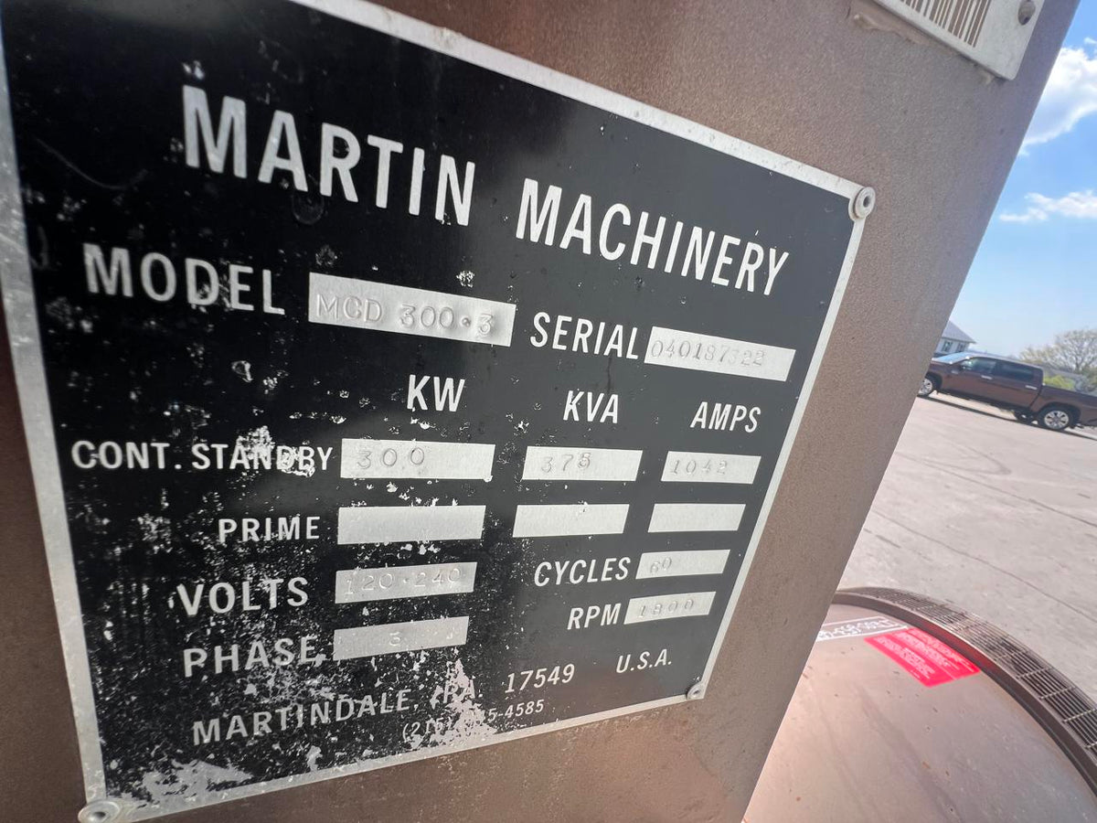 Marathon Gen End, 300 kW, Year – 1987