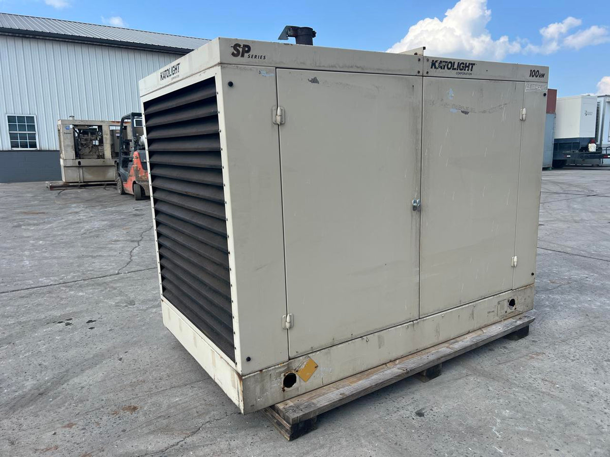 100 kW Katolight Generator, 8.1 Liter PSI Engine, Natural Gas, With Enclosure, 114 Hours, Year – 2002