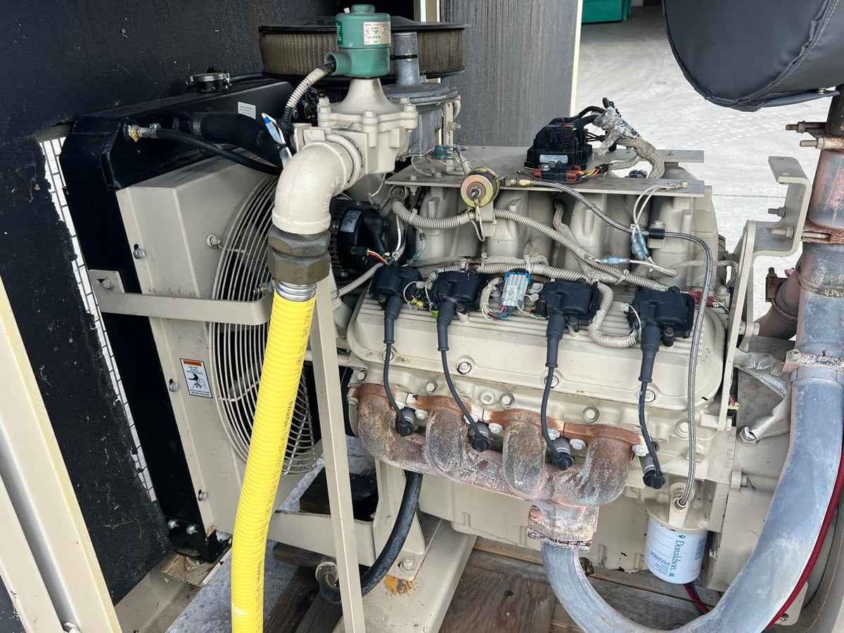 100 kW Katolight Generator, 8.1 Liter PSI Engine, Natural Gas, With Enclosure, 114 Hours, Year – 2002