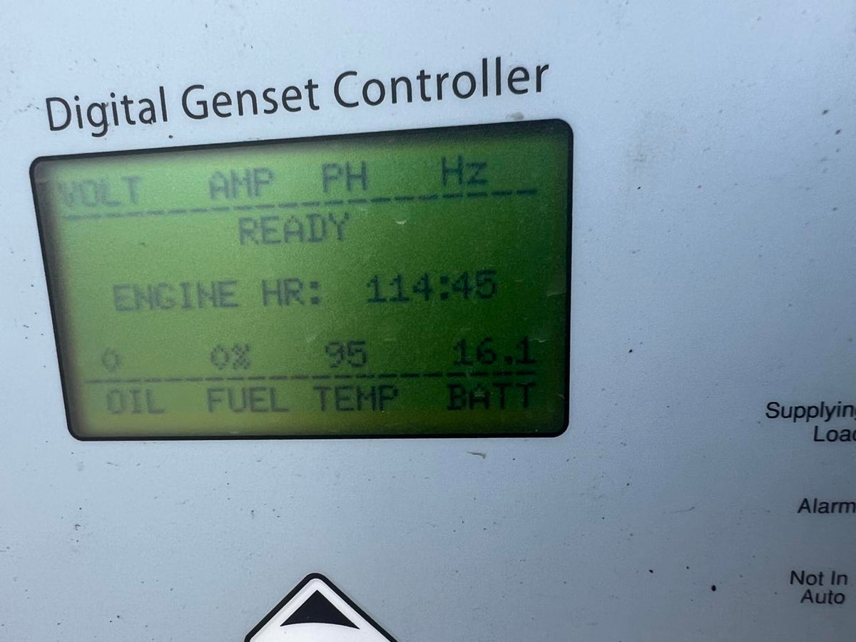 100 kW Katolight Generator, 8.1 Liter PSI Engine, Natural Gas, With Enclosure, 114 Hours, Year – 2002