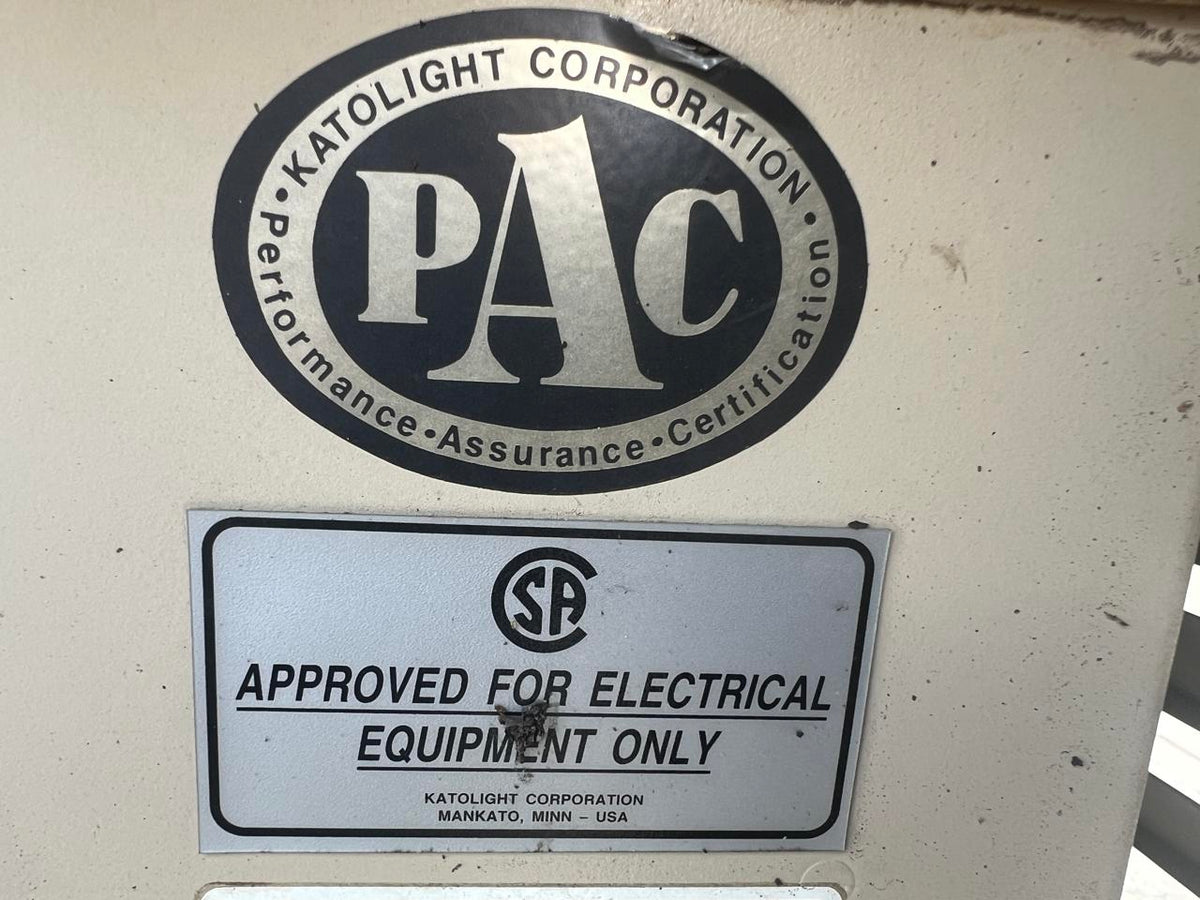 100 kW Katolight Generator, 8.1 Liter PSI Engine, Natural Gas, With Enclosure, 114 Hours, Year – 2002