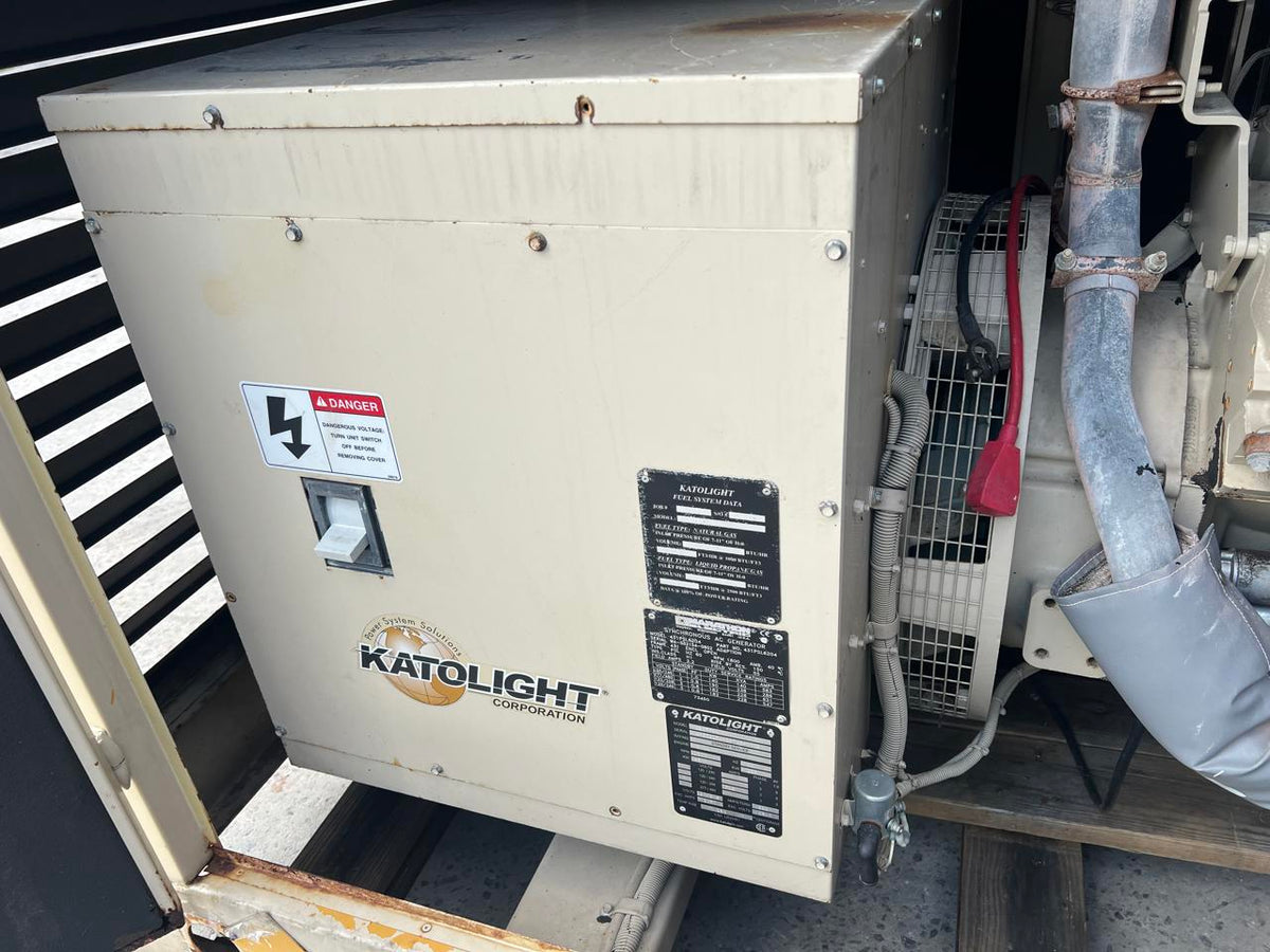 100 kW Katolight Generator, 8.1 Liter PSI Engine, Natural Gas, With Enclosure, 114 Hours, Year – 2002