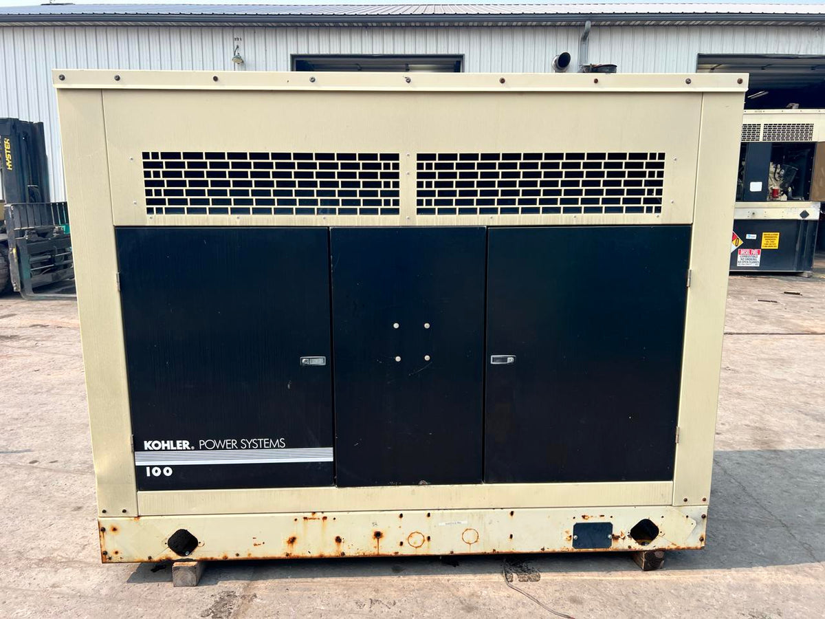 100 kW Kohler Generator, with Enclosure, 4.5 Liter John Deere Engine, Year – 2006, 288 Hours