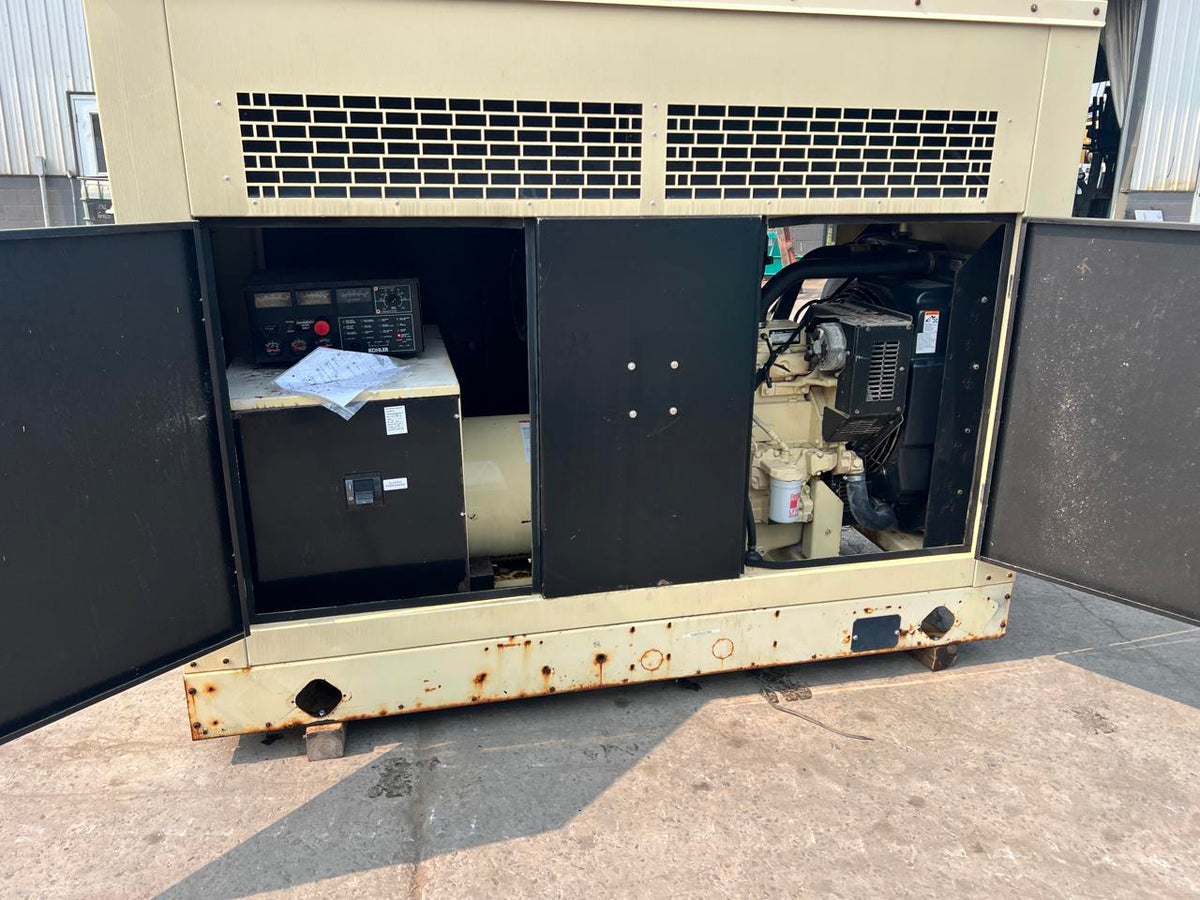 100 kW Kohler Generator, with Enclosure, 4.5 Liter John Deere Engine, Year – 2006, 288 Hours