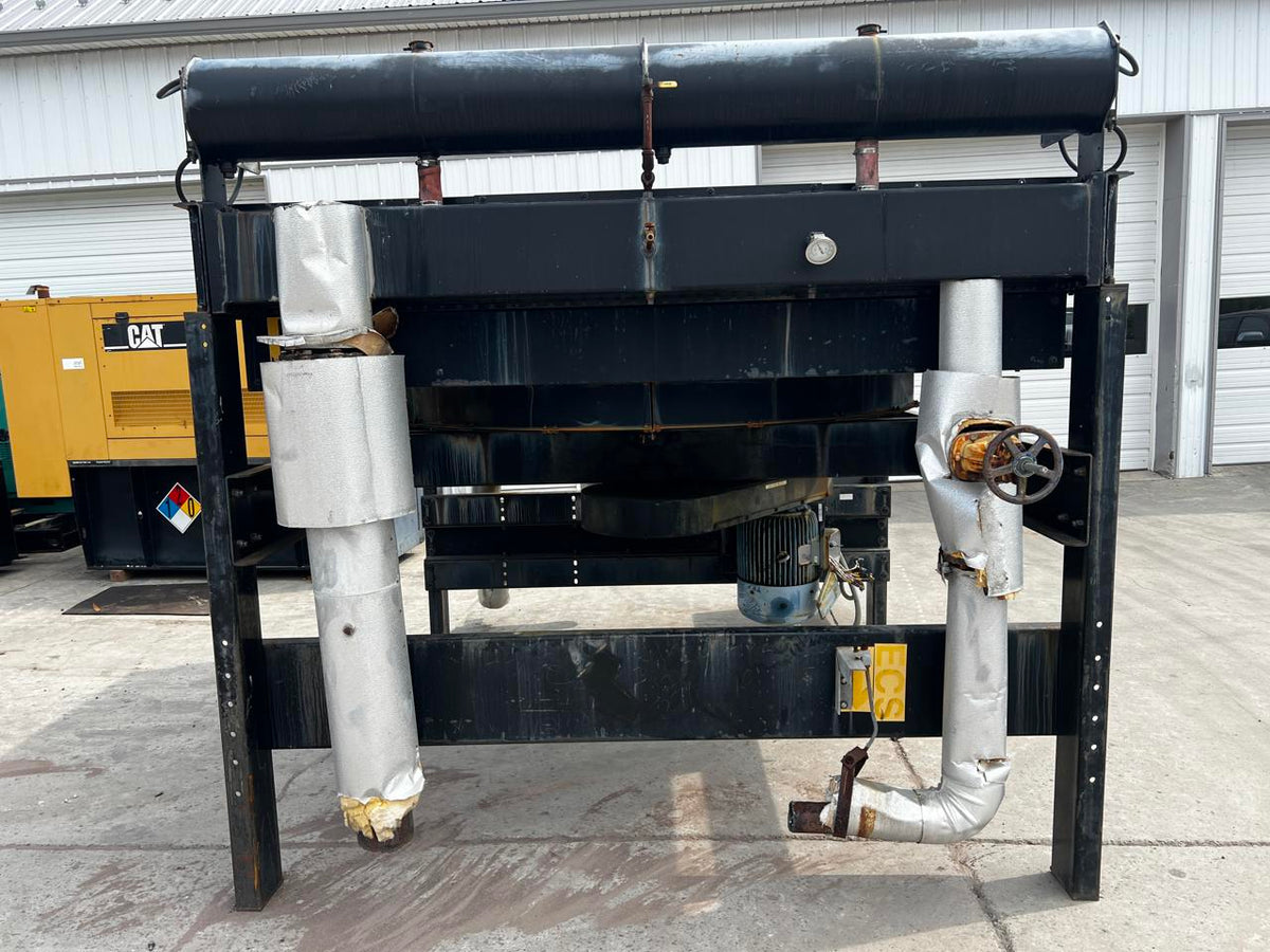 Radiator Cooling Package for CAT 3508B, 1000 kW Genset, Dual Circuit Cooling for Jacket Water.  Electric Motor Driven.