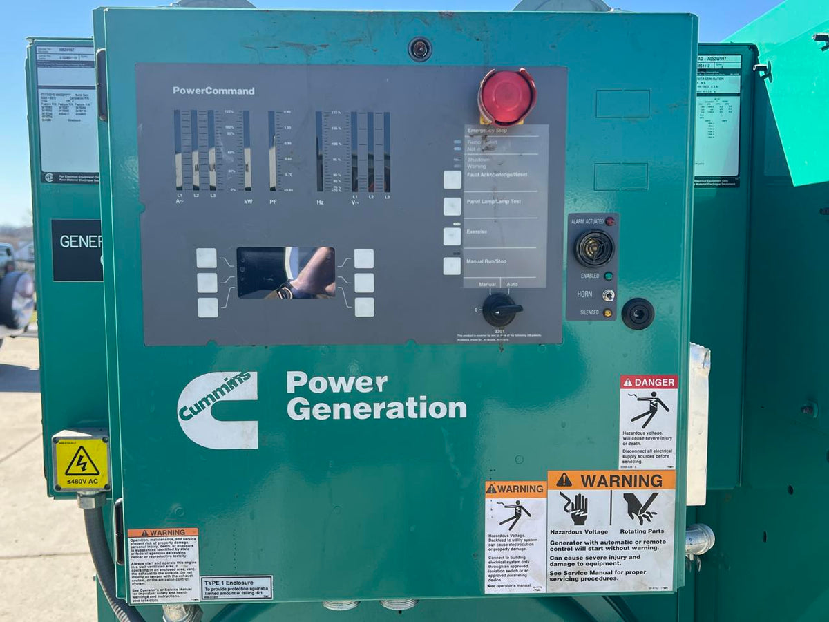 1000 kW Cummins/Onan Gen Set, QST30 Liter Cummins Engine, Year – 2015, 263  Hours, Open Skid, US EPA Tier 2 Pre Emission Engine, No After Treatment