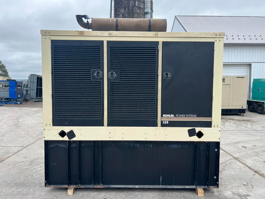 125 kW Kohler Generator, 6.8 Liter John Deere Engine, with Enclosure and Base Fuel Tank, Year – 2007, 609 Hours, US EPA Tier 3 Pre Emission Engine