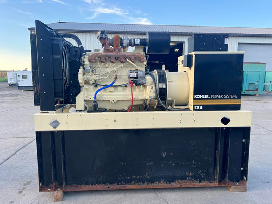 125 kW Kohler Generator, with Base Tank 6.8 Liter Mechanical John Deere Engine, Year – 2006, 607 Hours
