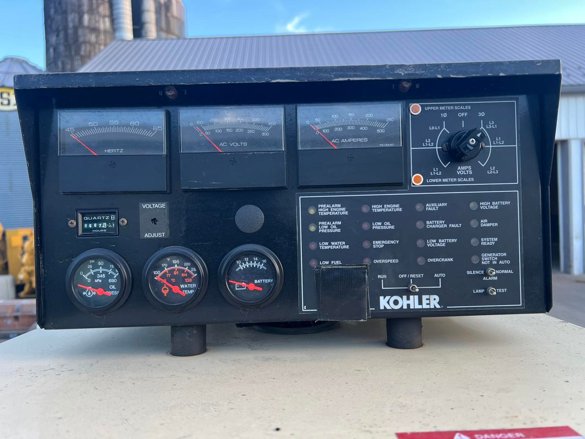 125 kW Kohler Generator, with Base Tank 6.8 Liter Mechanical John Deere Engine, Year – 2006, 607 Hours