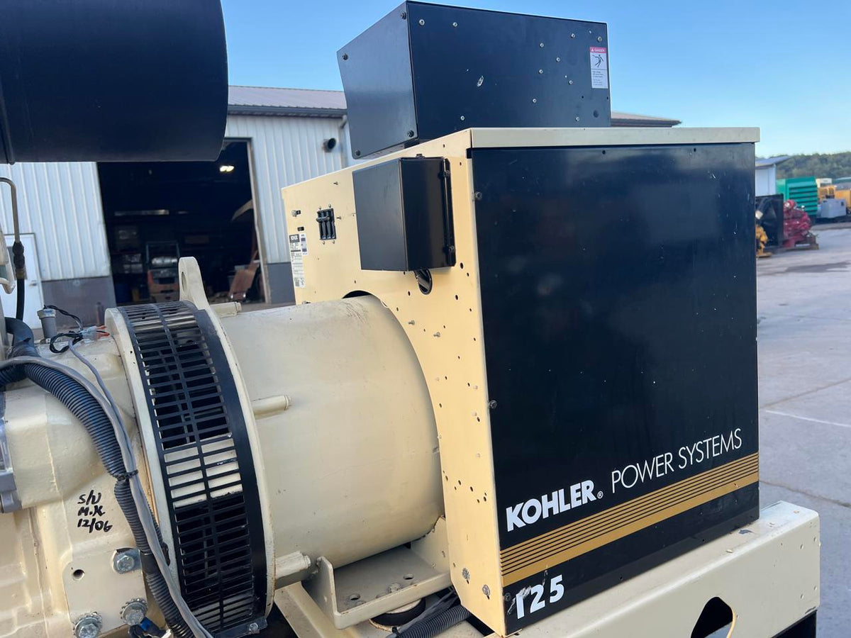 125 kW Kohler Generator, with Base Tank 6.8 Liter Mechanical John Deere Engine, Year – 2006, 607 Hours