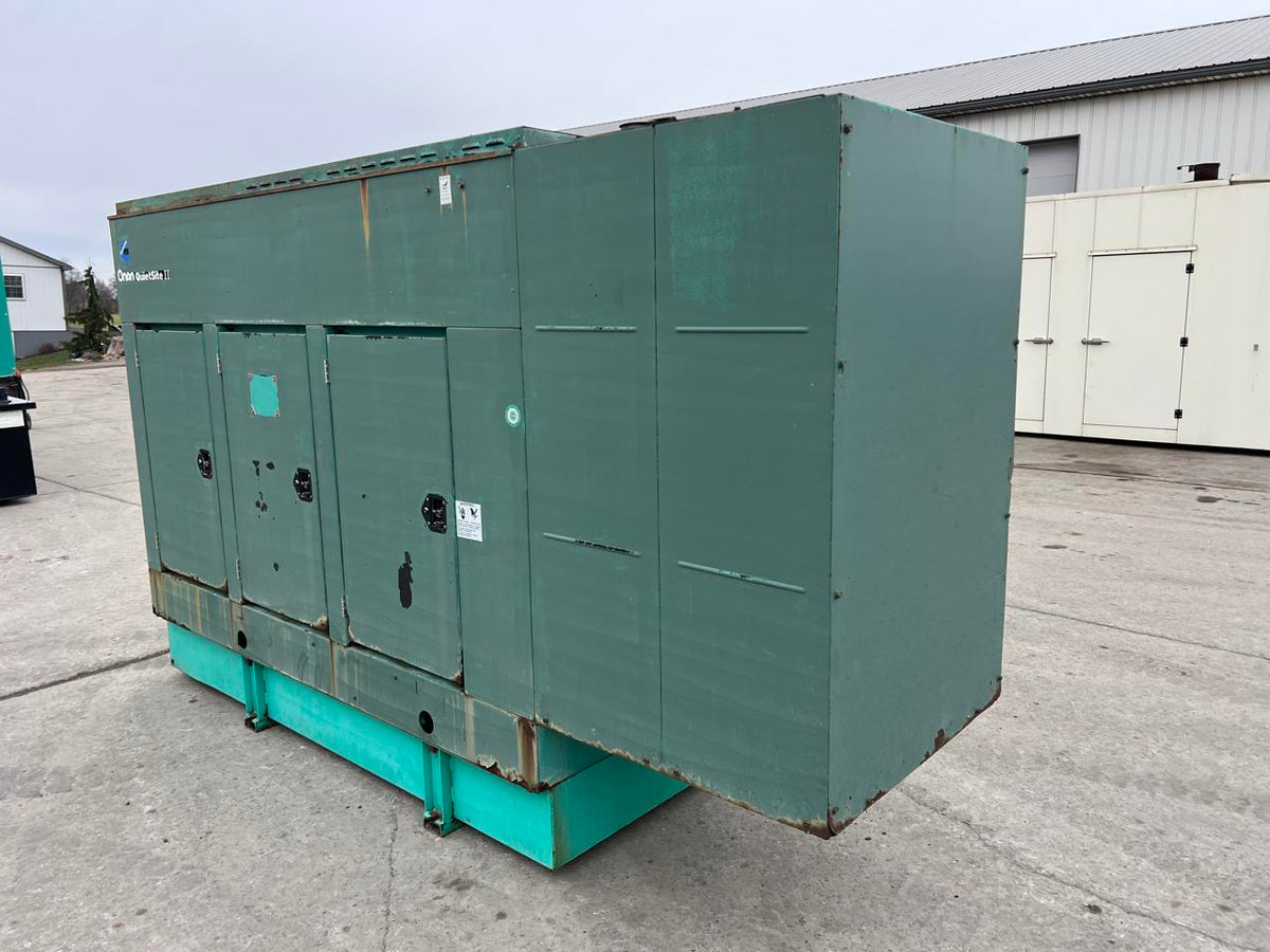 125 kW Cummins/Onan Generator, 8.3 Liter Cummins Engine, 1125 Hours, with Sound Attenuated Enclosure and Base Fuel Tank