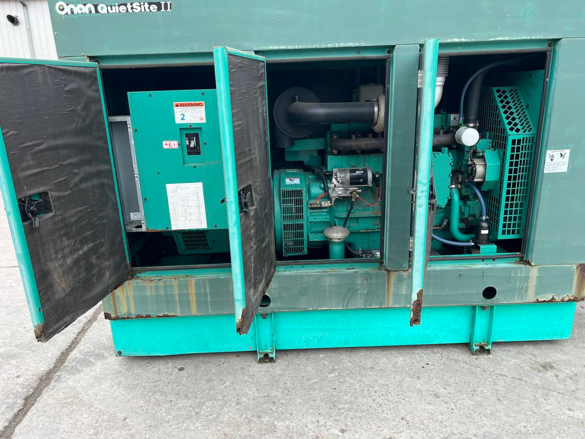 125 kW Cummins/Onan Generator, 8.3 Liter Cummins Engine, 1125 Hours, with Sound Attenuated Enclosure and Base Fuel Tank