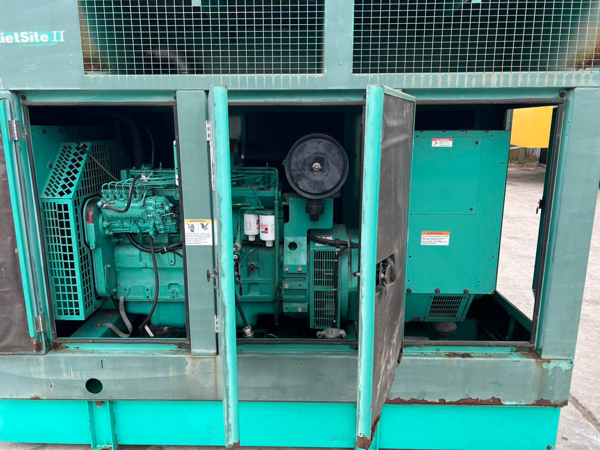 125 kW Cummins/Onan Generator, 8.3 Liter Cummins Engine, 1125 Hours, with Sound Attenuated Enclosure and Base Fuel Tank