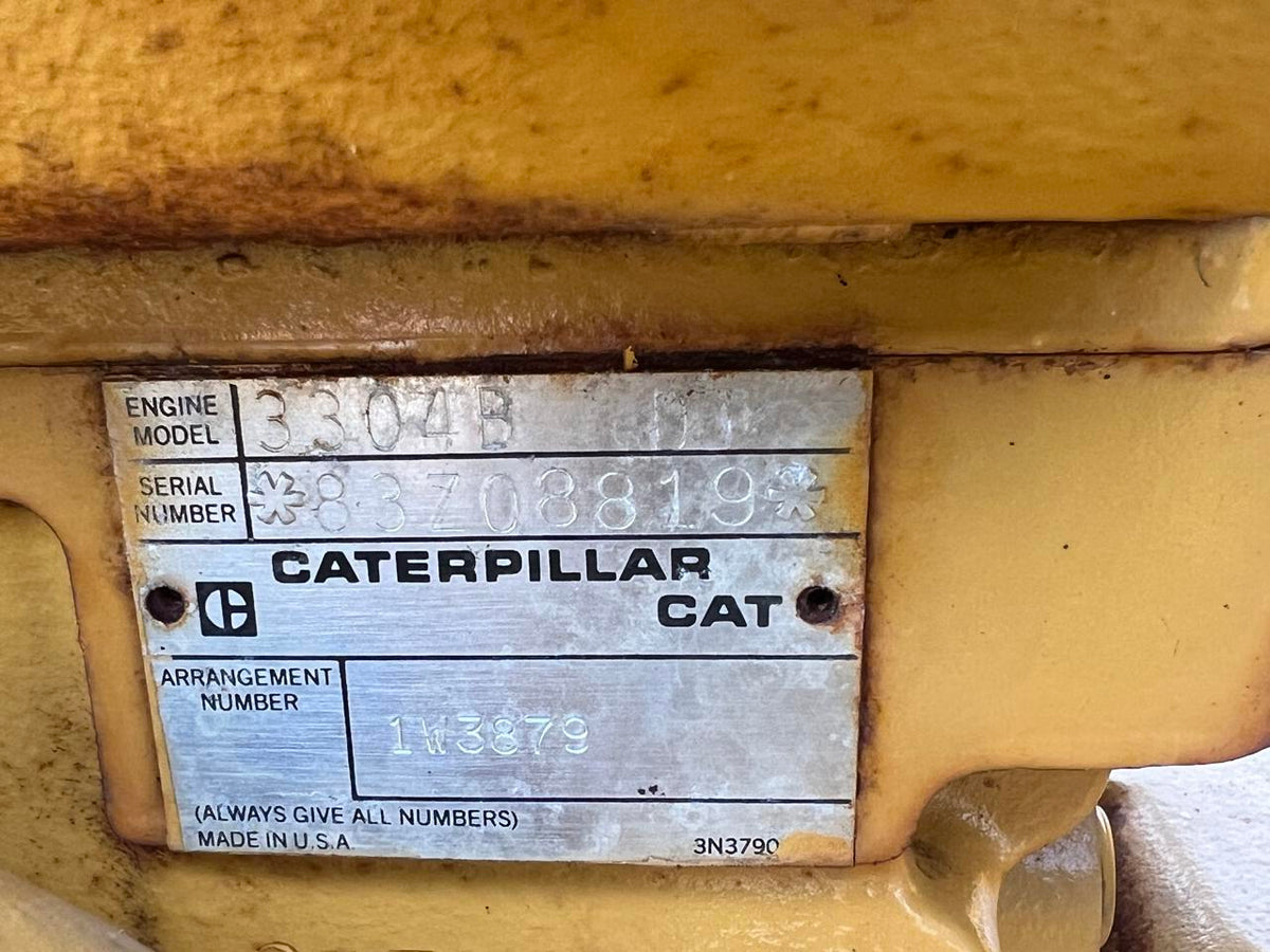 125 kW CAT Gen Set, 3304 DIT CAT Engine, Open Skid, Year – 1995, 373 Hours