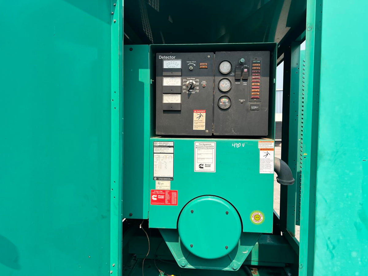125 kW Cummins/Onan GenSet, with Enclosure and Base Fuel Tank, 8.3 Liter Cummins Engine, Year – 2001, 615 Hours