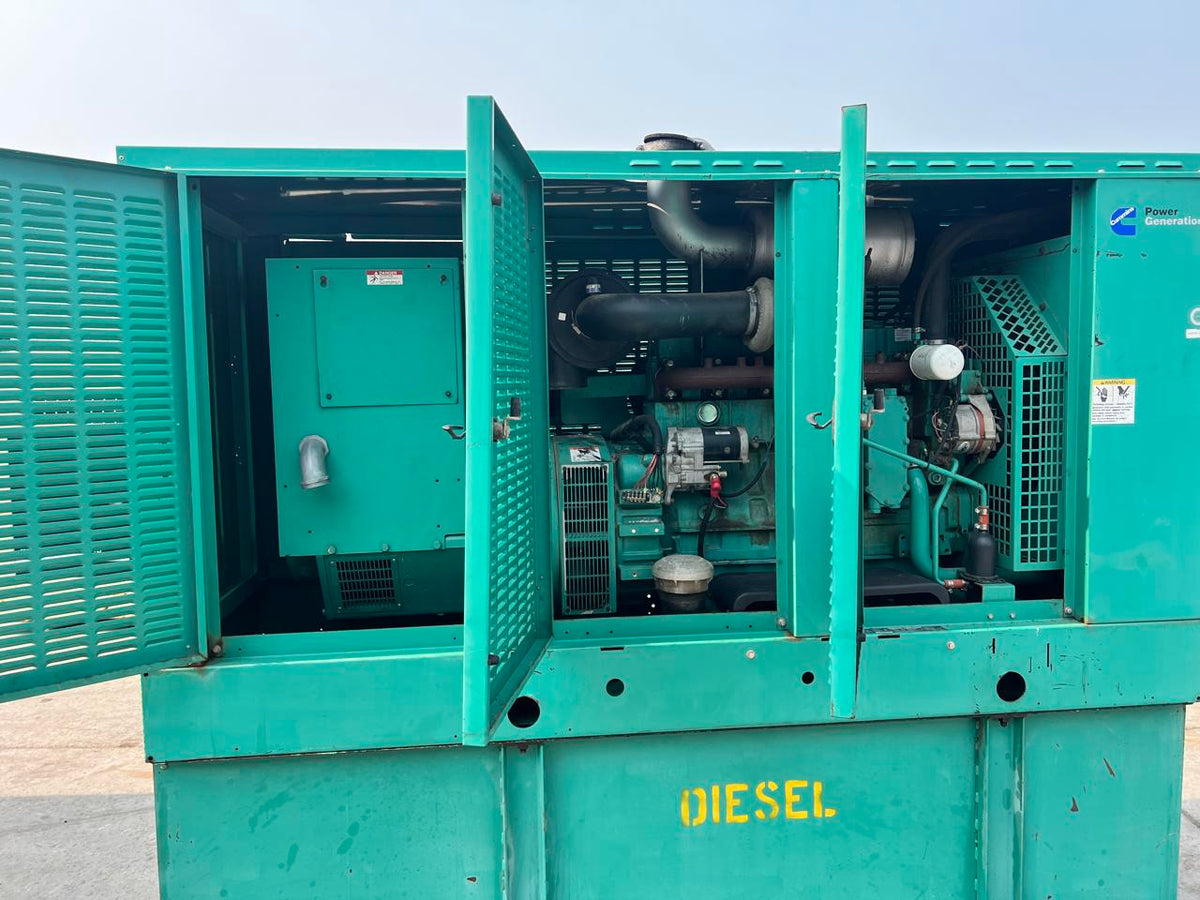 125 kW Cummins/Onan GenSet, with Enclosure and Base Fuel Tank, 8.3 Liter Cummins Engine, Year – 2001, 615 Hours