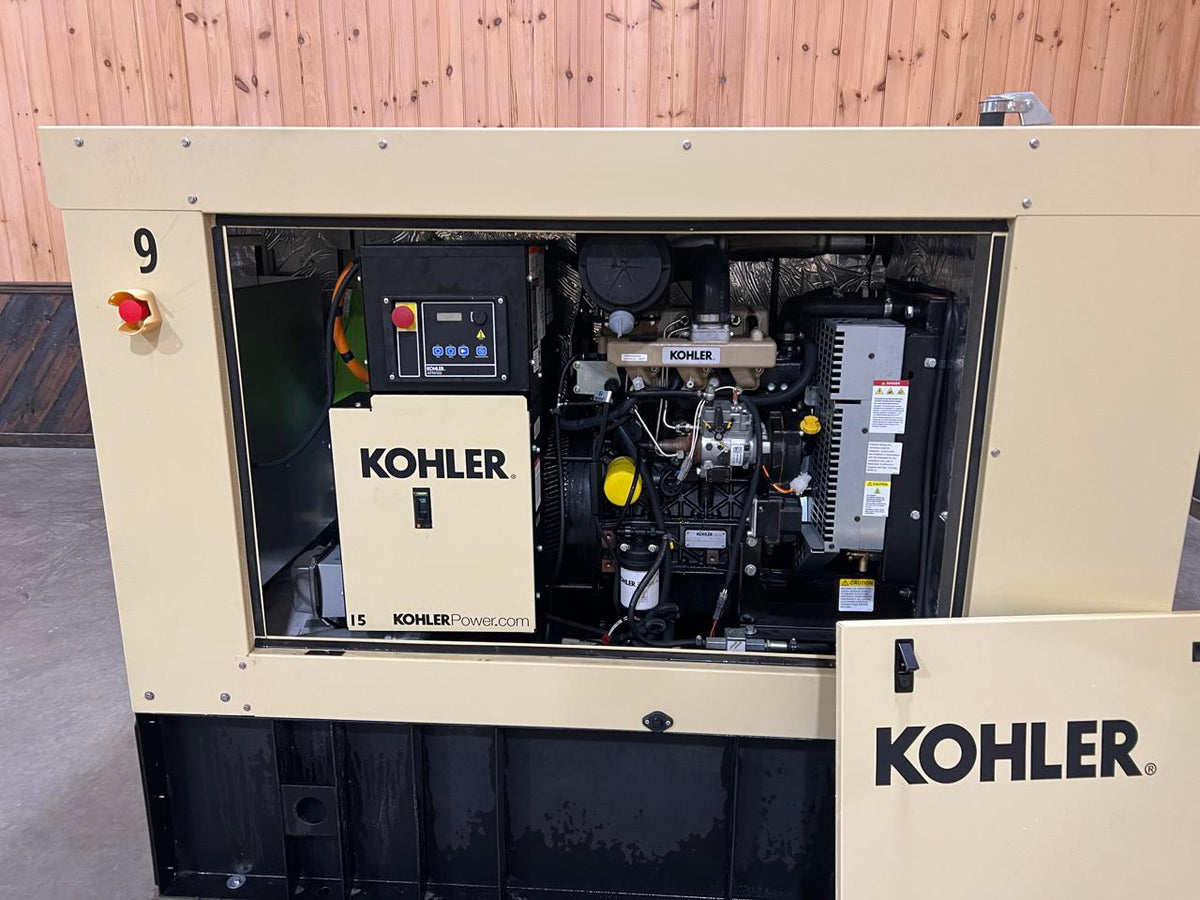 18 kW Kohler Diesel GenSet, Year – 2021, 6.5 Hours Enclosed Unit, Sound Attenuated, Base Fuel Tank, US EPA Tier 3 Pre Emissions Engine