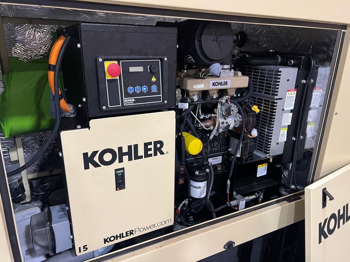 18 kW Kohler Diesel GenSet, Year – 2021, 6.5 Hours Enclosed Unit, Sound Attenuated, Base Fuel Tank, US EPA Tier 3 Pre Emissions Engine