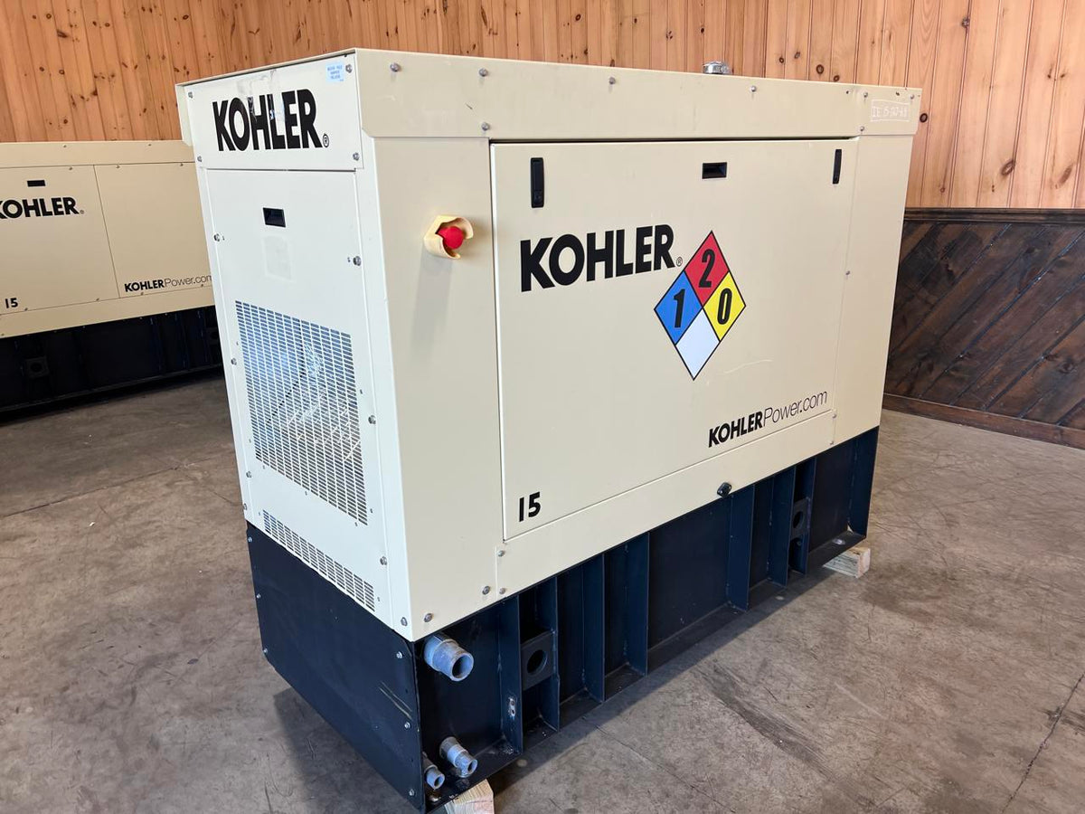 15 kW Kohler Diesel Gen Set, Year – 2021, 1 Hour, Enclosed with Sound Attenuated and Base Fuel Tank, US EPA Tier 3 Pre Emission Engine