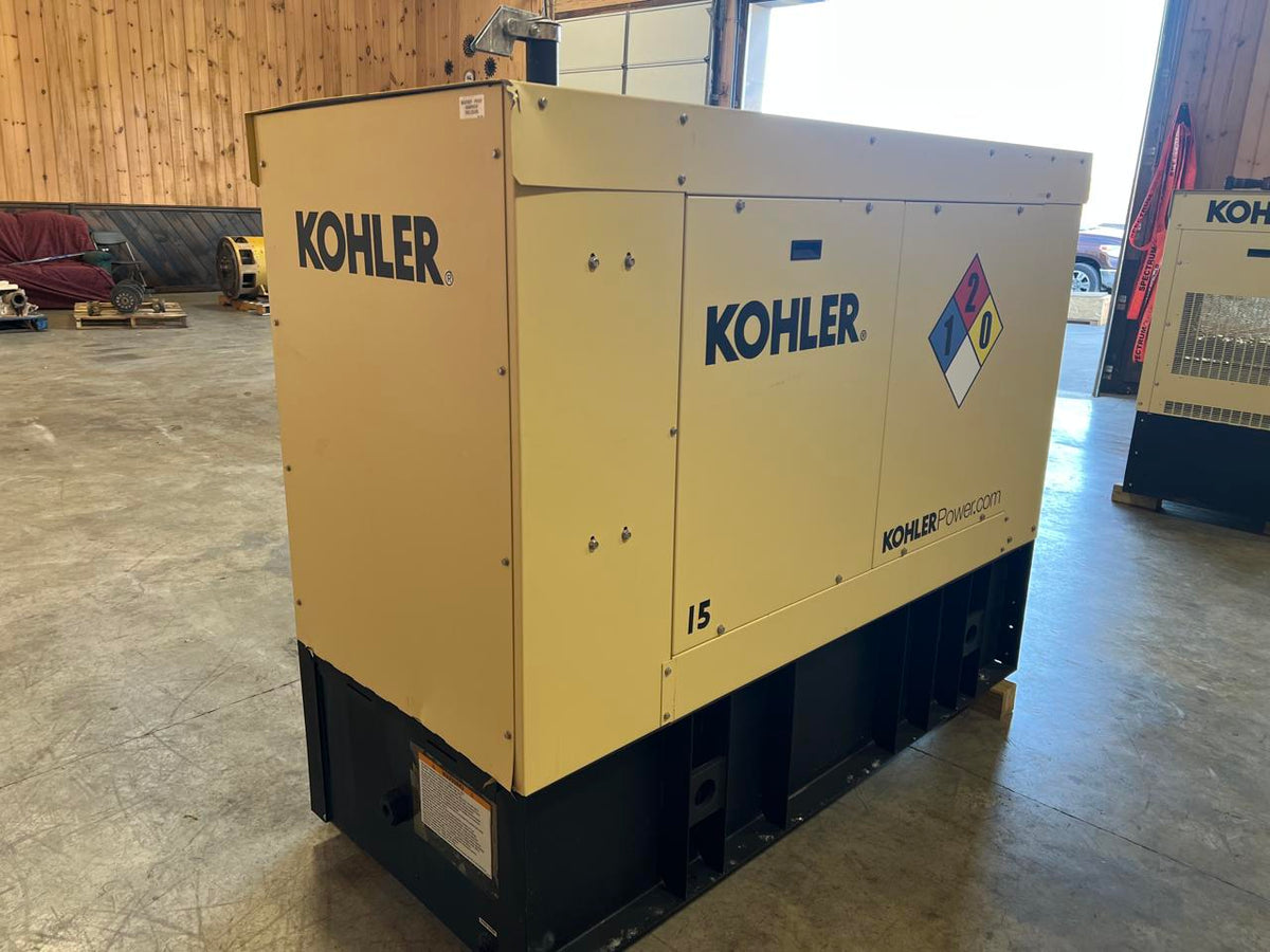 15 kW Kohler Diesel Gen Set, Year – 2021, 1 Hour, Enclosed with Sound Attenuated and Base Fuel Tank, US EPA Tier 3 Pre Emission Engine