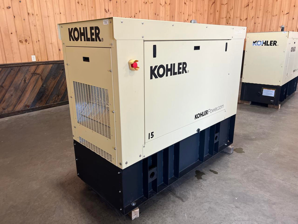 15 kW Kohler Diesel Gen Set, Year – 2021, Sound Attenuated Enclosure and Base Fuel Tank, US EPA Tier 3 Pre Emission Engine