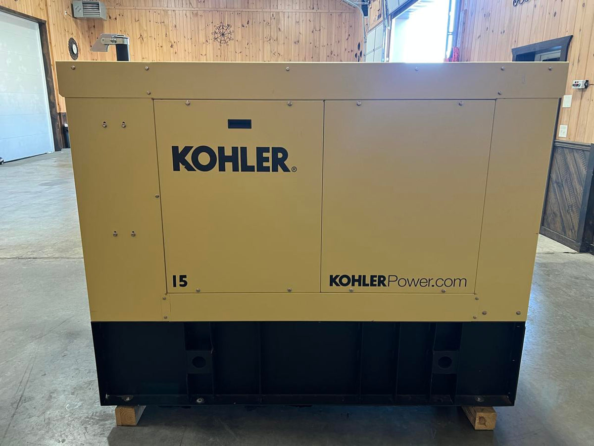 15 kW Kohler Diesel Gen Set, Year – 2021, Sound Attenuated Enclosure and Base Fuel Tank, US EPA Tier 3 Pre Emission Engine